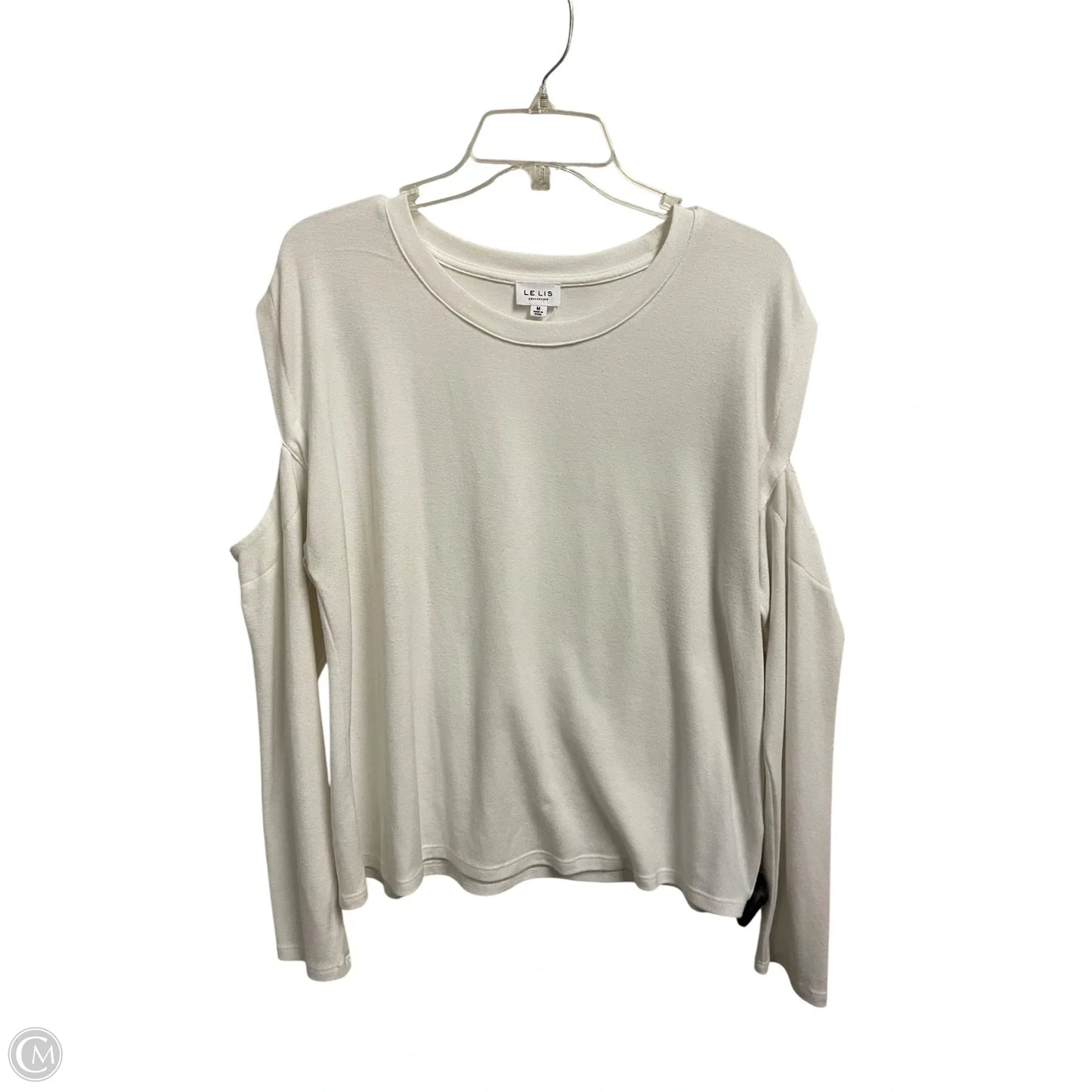 Top Long Sleeve Basic By Le Lis In White, Size: M