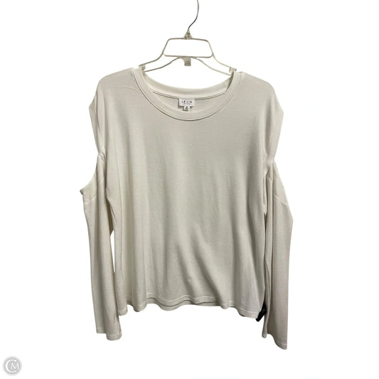 Top Long Sleeve Basic By Le Lis In White, Size: M