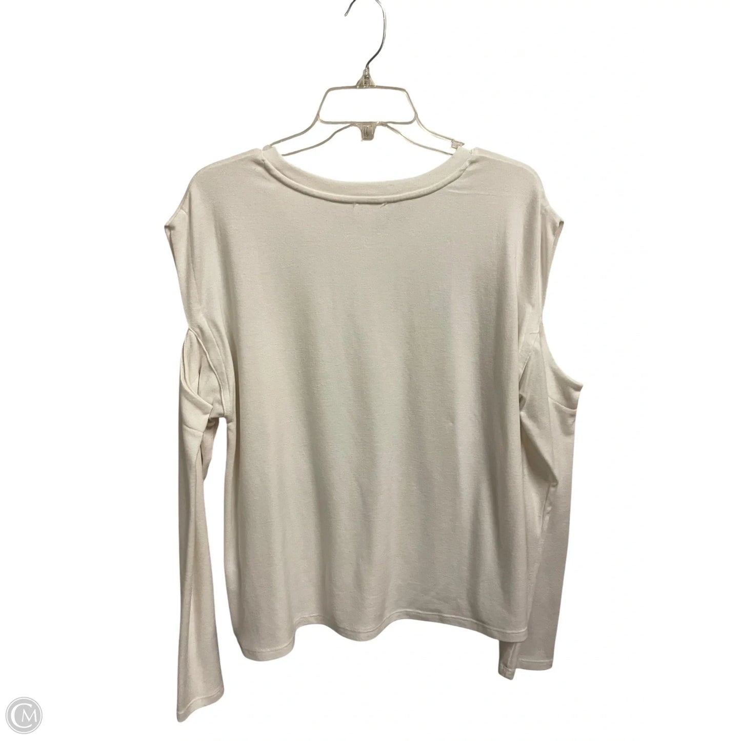 Top Long Sleeve Basic By Le Lis In White, Size: M