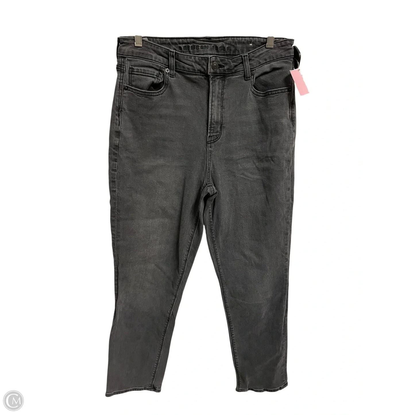 Jeans Straight By American Eagle In Grey Denim, Size: 10