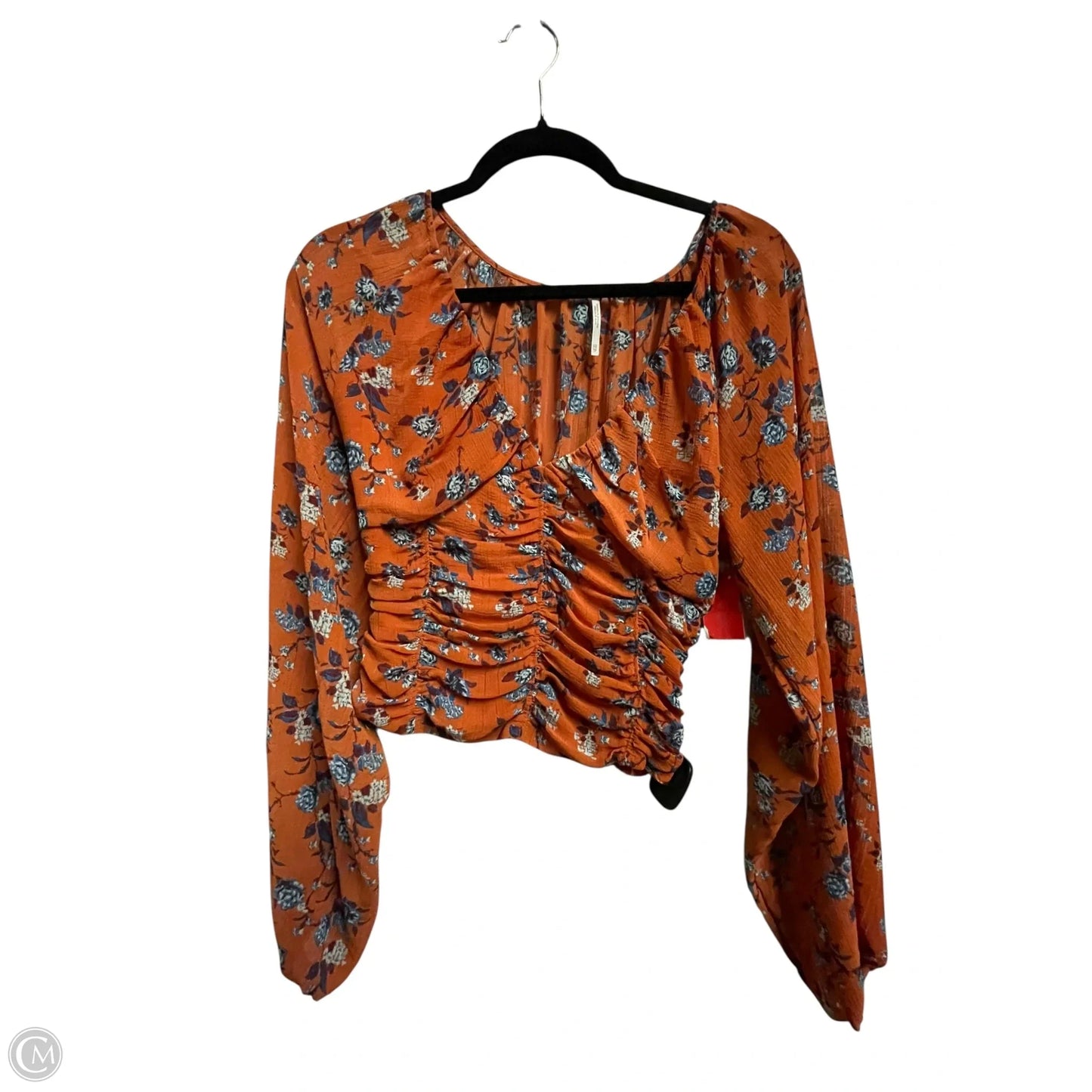 Top Long Sleeve By Free People In Orange, Size: Xs