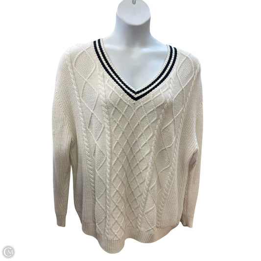 Sweater By Hollister In White, Size: Xl