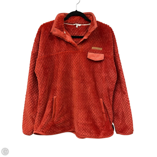 Sweatshirt Collar By Simply Southern In Orange, Size: L