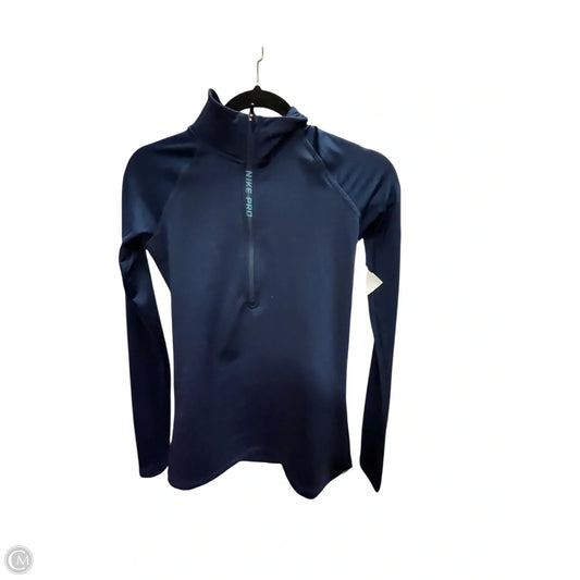 Athletic Jacket By Nike In Navy, Size: S