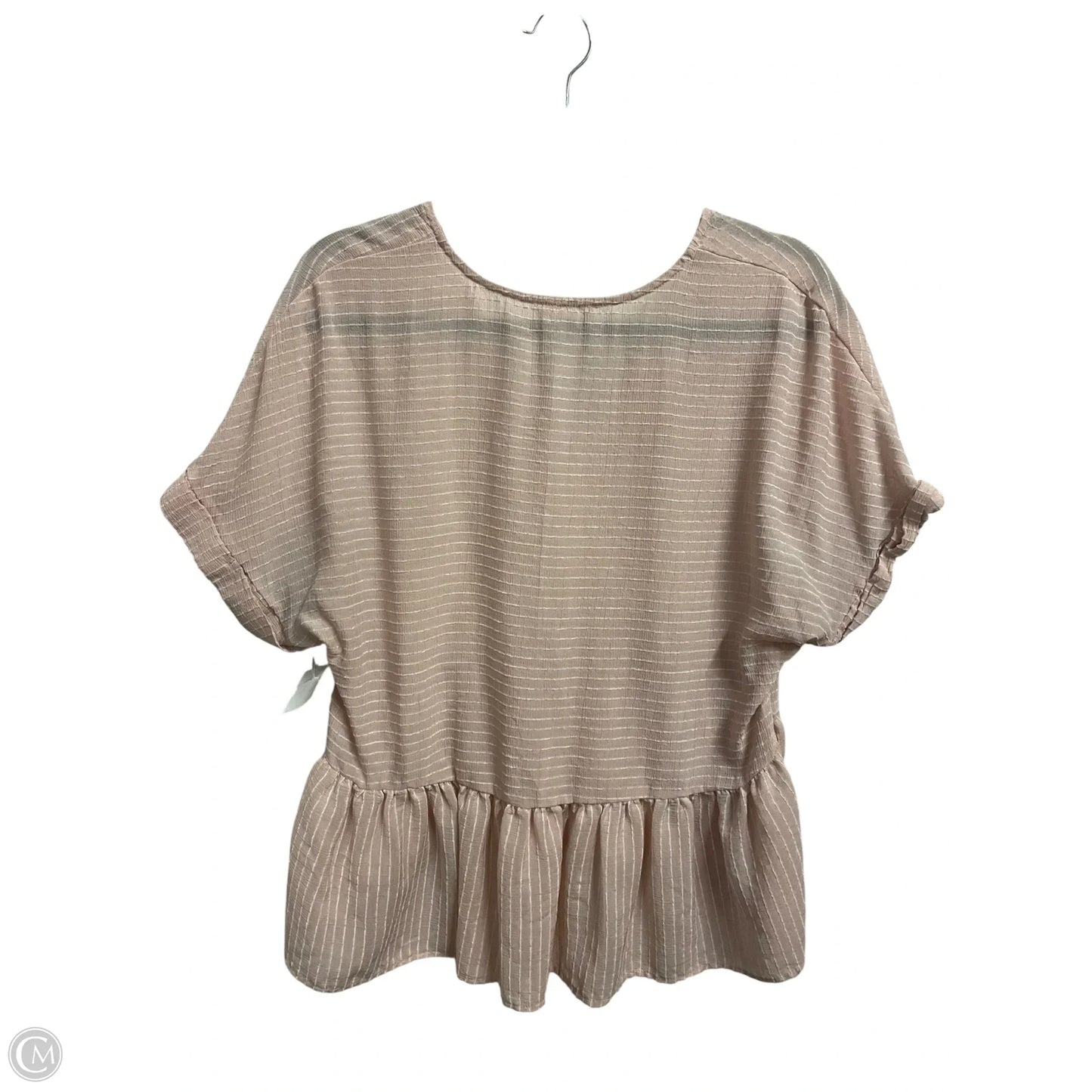 Top Short Sleeve By Blu Pepper In Pink, Size: M