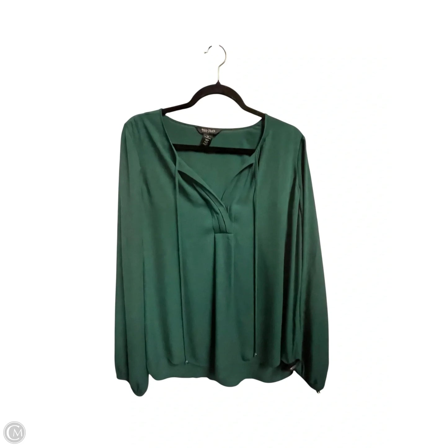 Top Long Sleeve By White House Black Market In Green, Size: M
