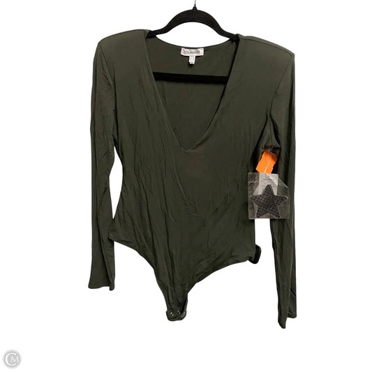 Top Long Sleeve By Good American In Green, Size: S