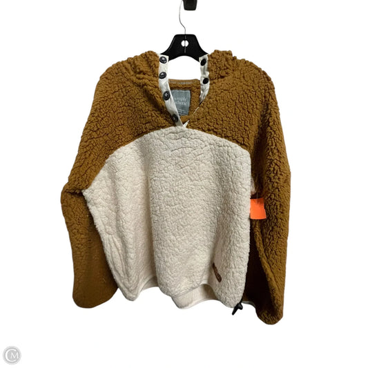 Sweatshirt Hoodie By Simply Southern In Brown, Size: L