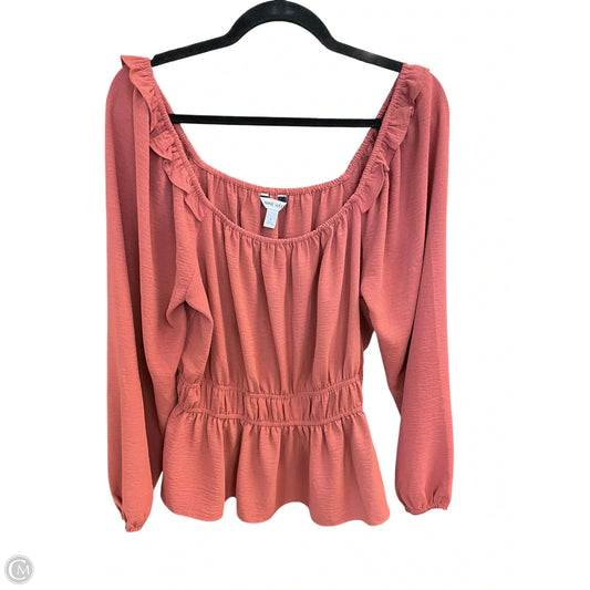 Top Long Sleeve By Nine West In Red, Size: L