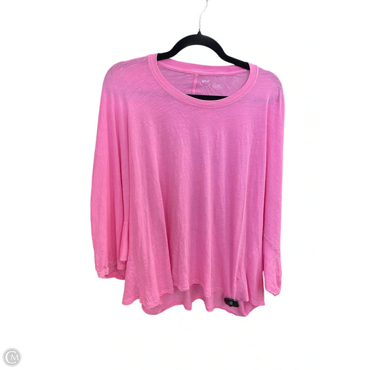 Top Short Sleeve By Aerie In Pink, Size: L