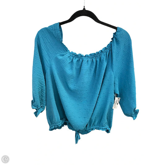 Top Short Sleeve By Lane Bryant In Blue, Size: Xl
