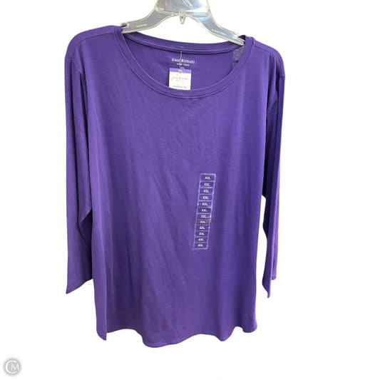 Top Long Sleeve By Isaac Mizrahi In Purple, Size: Xxl