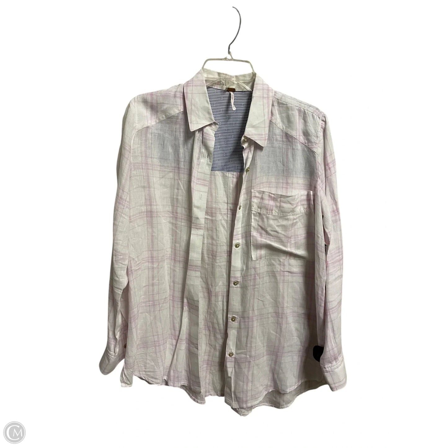 Top Long Sleeve By Free People In Pink, Size: Xs