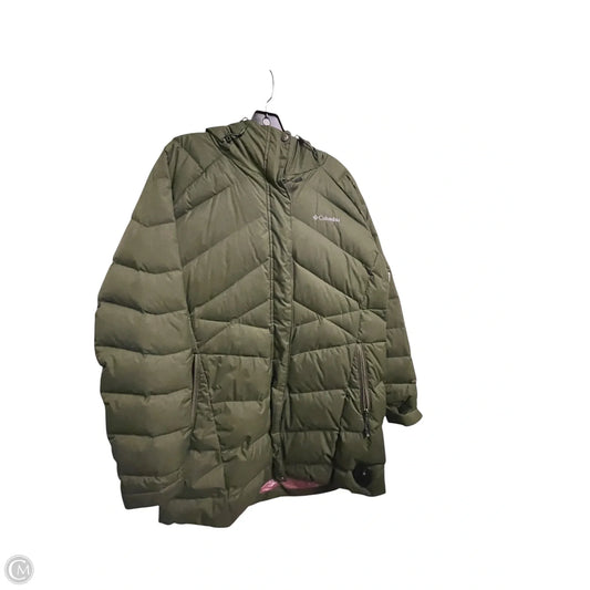Coat Puffer & Quilted By Columbia In Green, Size: 1x