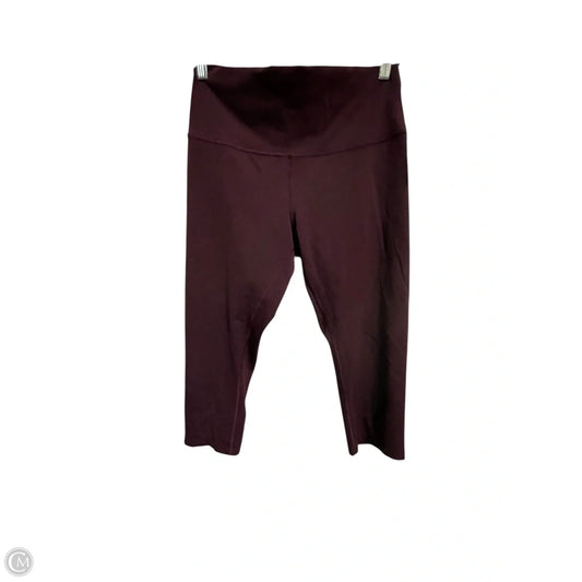Athletic Leggings By Lululemon In Maroon, Size: 10