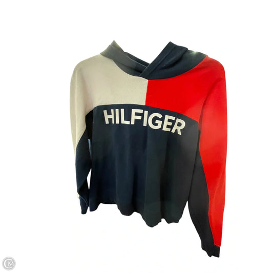 Sweatshirt Hoodie By Tommy Hilfiger In Navy, Size: M