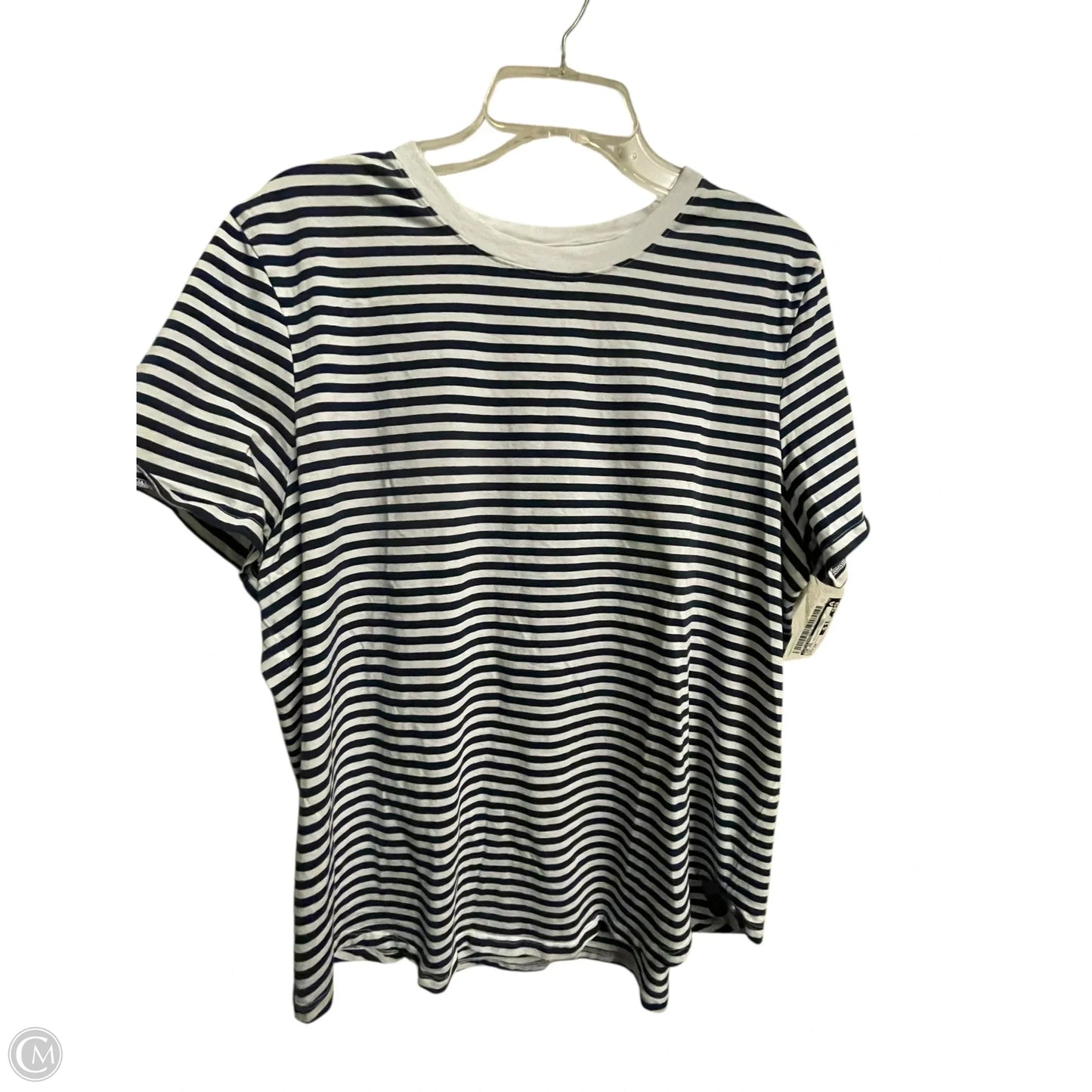 Top Short Sleeve By Lululemon In Striped Pattern, Size: 14