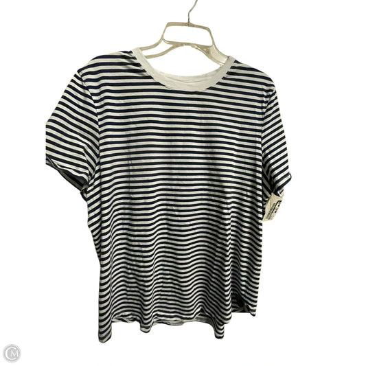 Top Short Sleeve By Lululemon In Striped Pattern, Size: 14