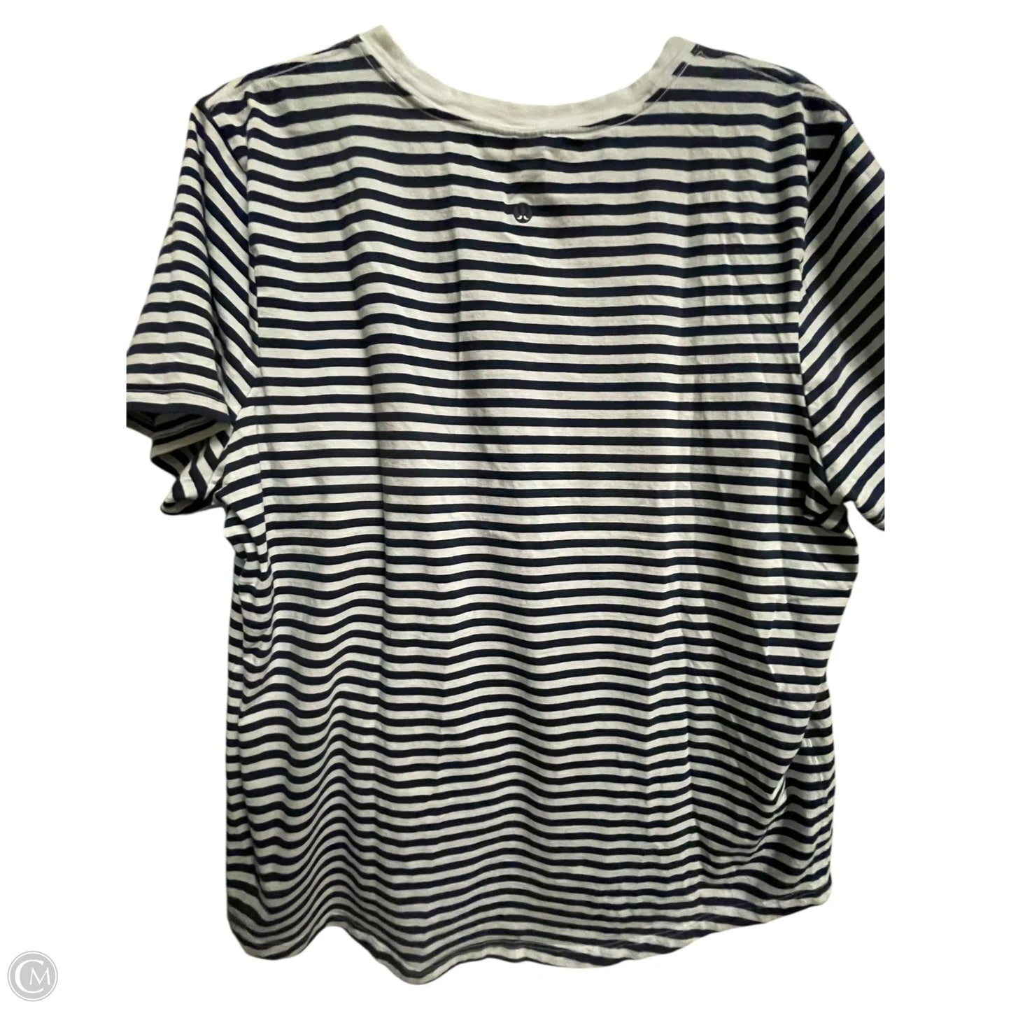 Top Short Sleeve By Lululemon In Striped Pattern, Size: 14
