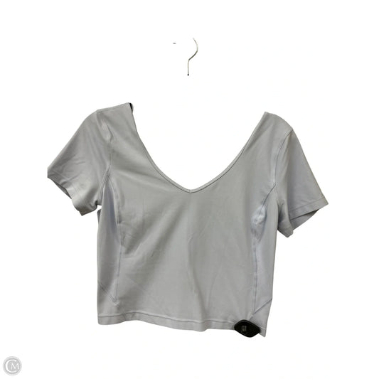 Top Short Sleeve By Lululemon In Blue, Size: 8
