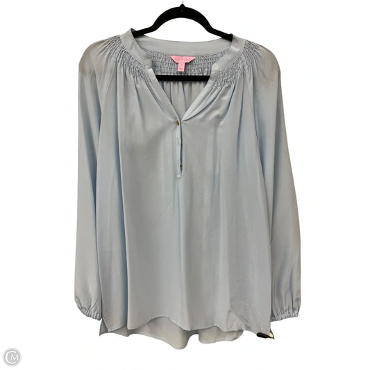 Top Long Sleeve Designer By Lilly Pulitzer In Blue, Size: S