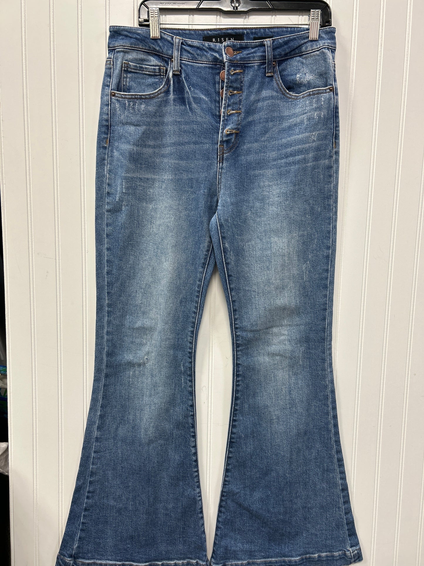 Jeans Flared By Risen In Blue Denim, Size:10