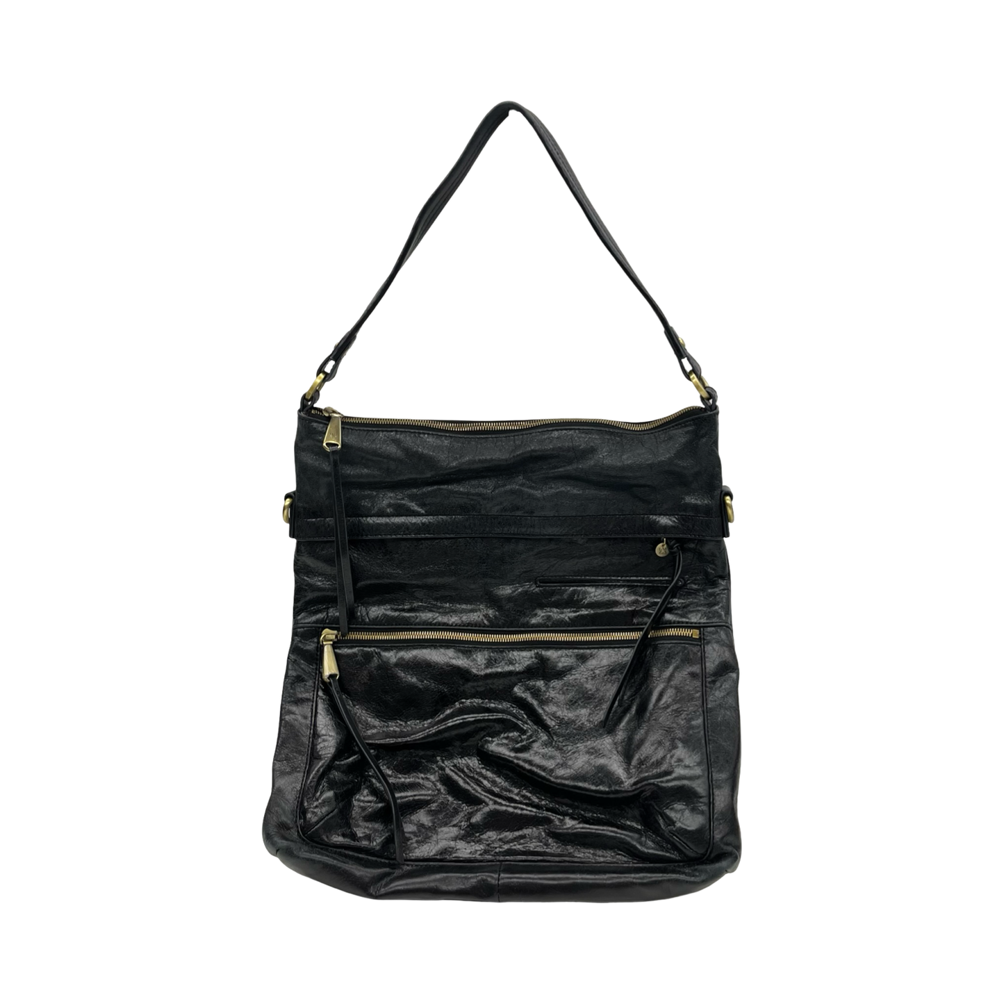 Handbag Leather By Hobo Intl In Black, Size:Medium