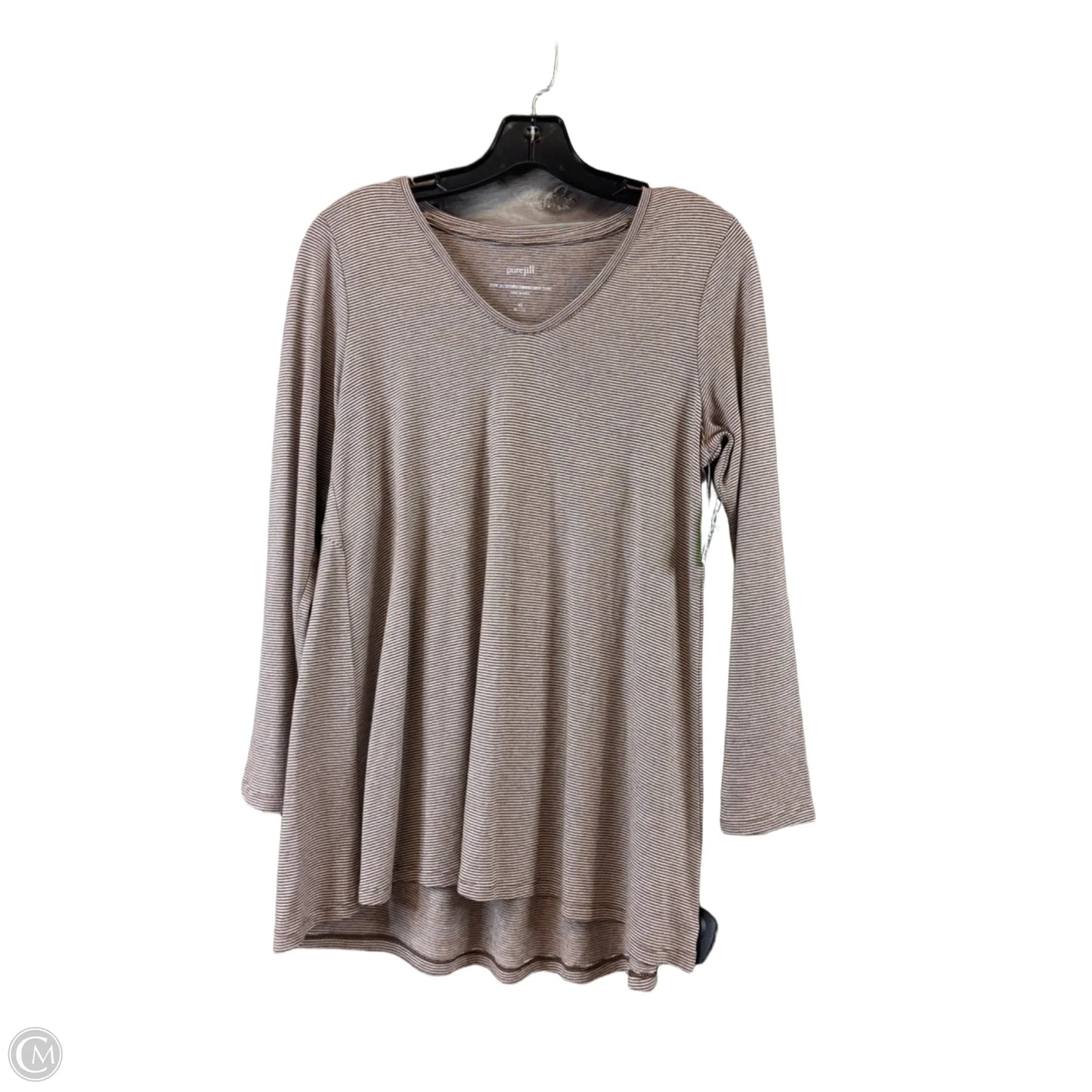 Top Long Sleeve Basic By Pure Jill In Striped Pattern, Size: Xsp