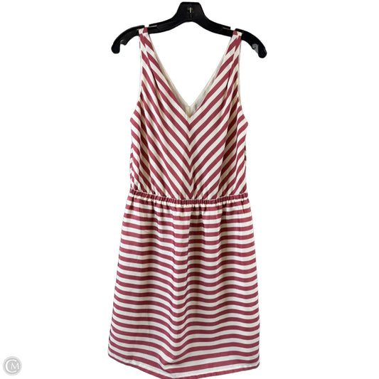 Dress Casual Midi By Loft In Striped Pattern, Size: M