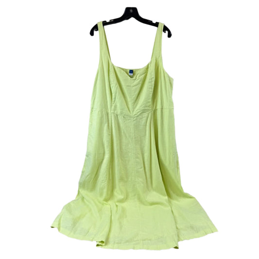 Dress Casual Midi By Old Navy In Yellow, Size: 2x