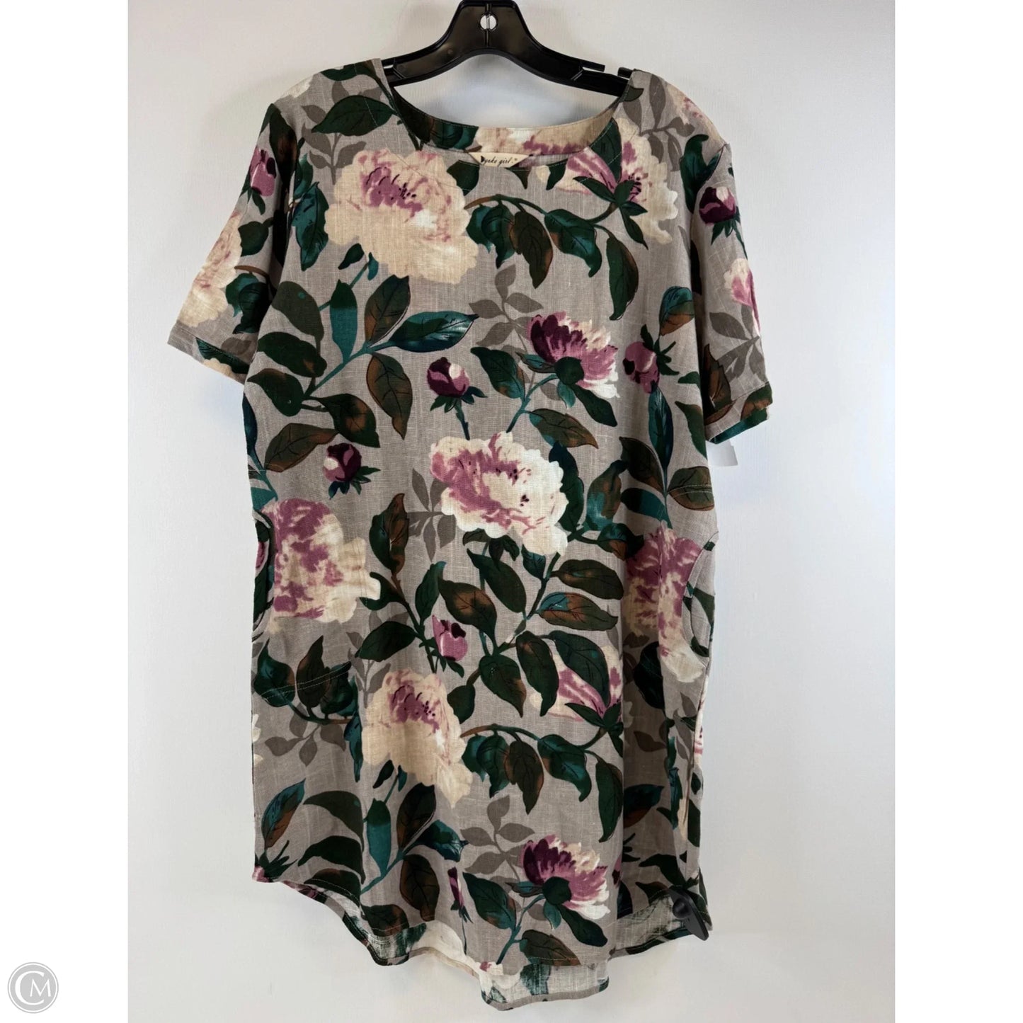 Dress Casual Maxi By Clothes Mentor In Green & Tan, Size: Xl