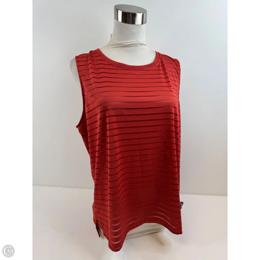 Athletic Tank Top By Skechers In Orange, Size: M