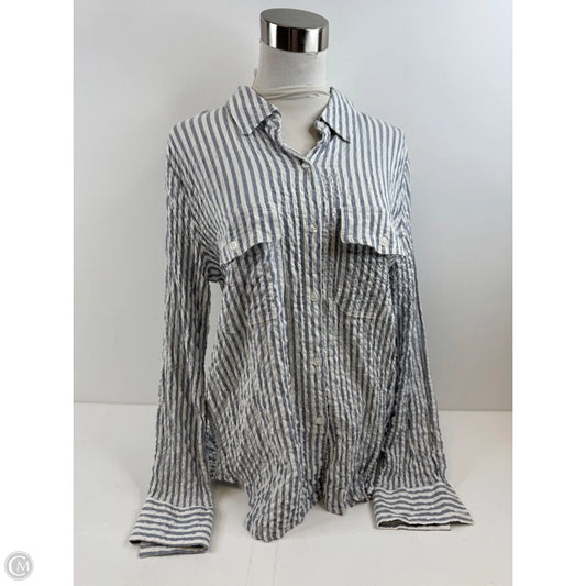 Top Long Sleeve By Max Studio In Striped Pattern, Size: L