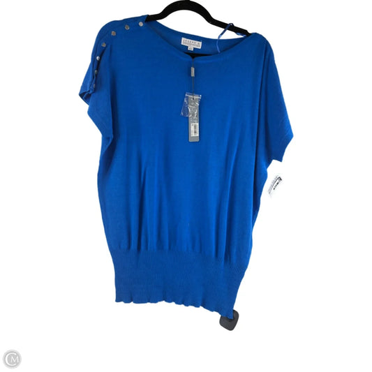 Top Short Sleeve By Joseph A. In Blue, Size: L