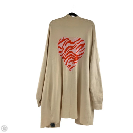 Cardigan By Crown And Ivy In Cream & Red, Size: L
