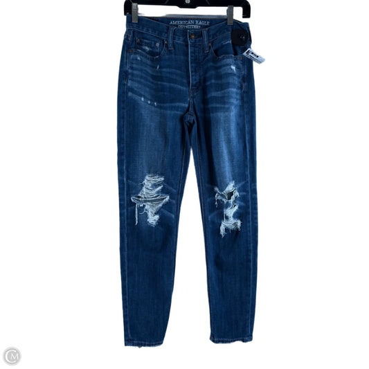 Jeans Skinny By American Eagle In Blue Denim, Size: 2
