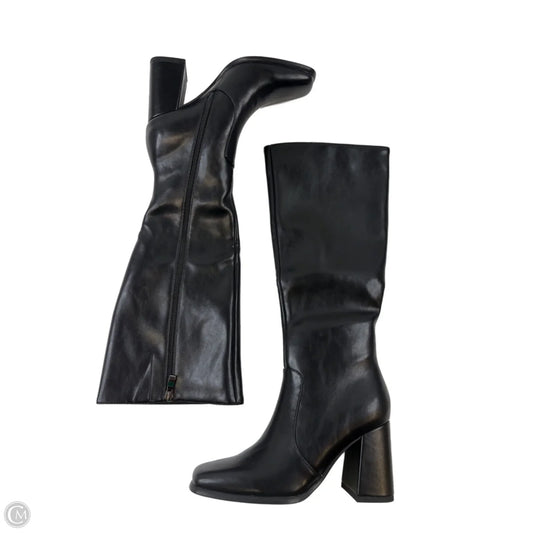 Boots Knee Heels By Clothes Mentor In Black, Size: 6
