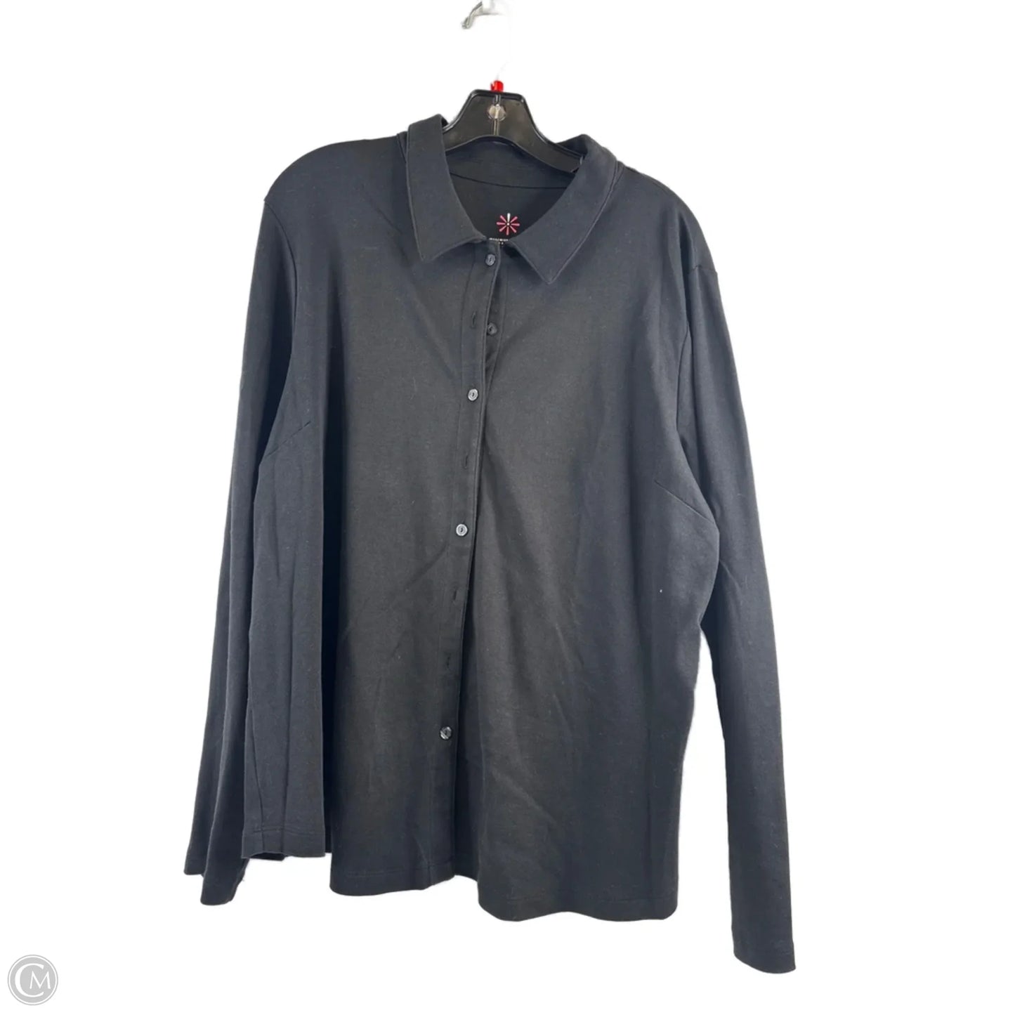 Top Long Sleeve By Isaac Mizrahi Live Qvc In Black, Size: Xl