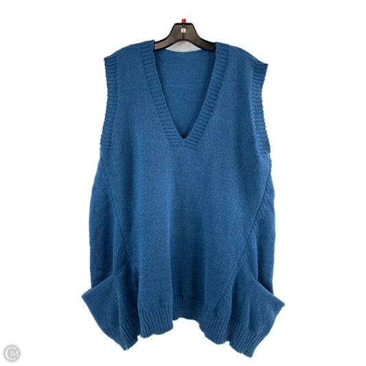 Vest Faux Fur & Sherpa By Clothes Mentor In Teal, Size: 0