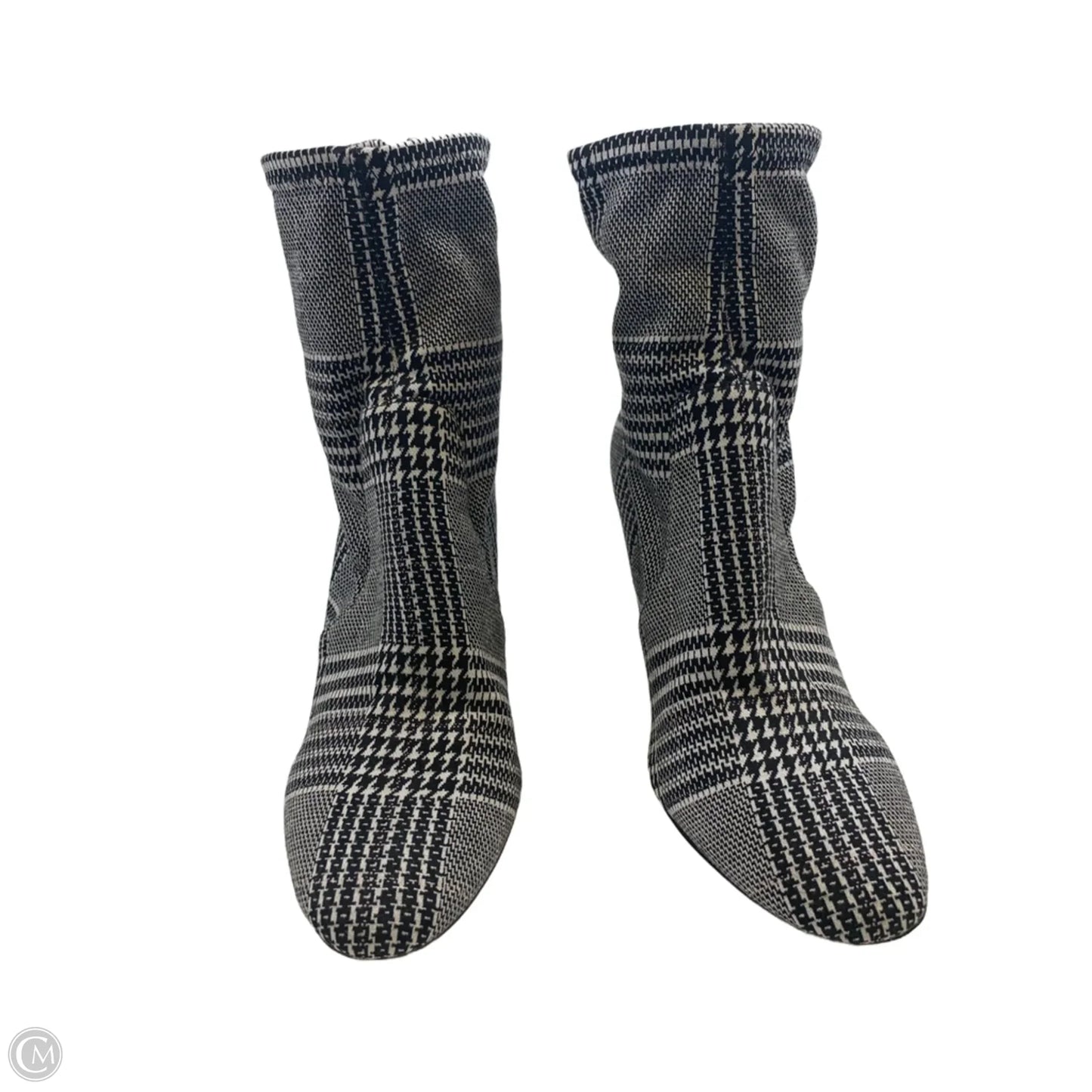 Boots Ankle Heels By Aldo In Black & White, Size: 9