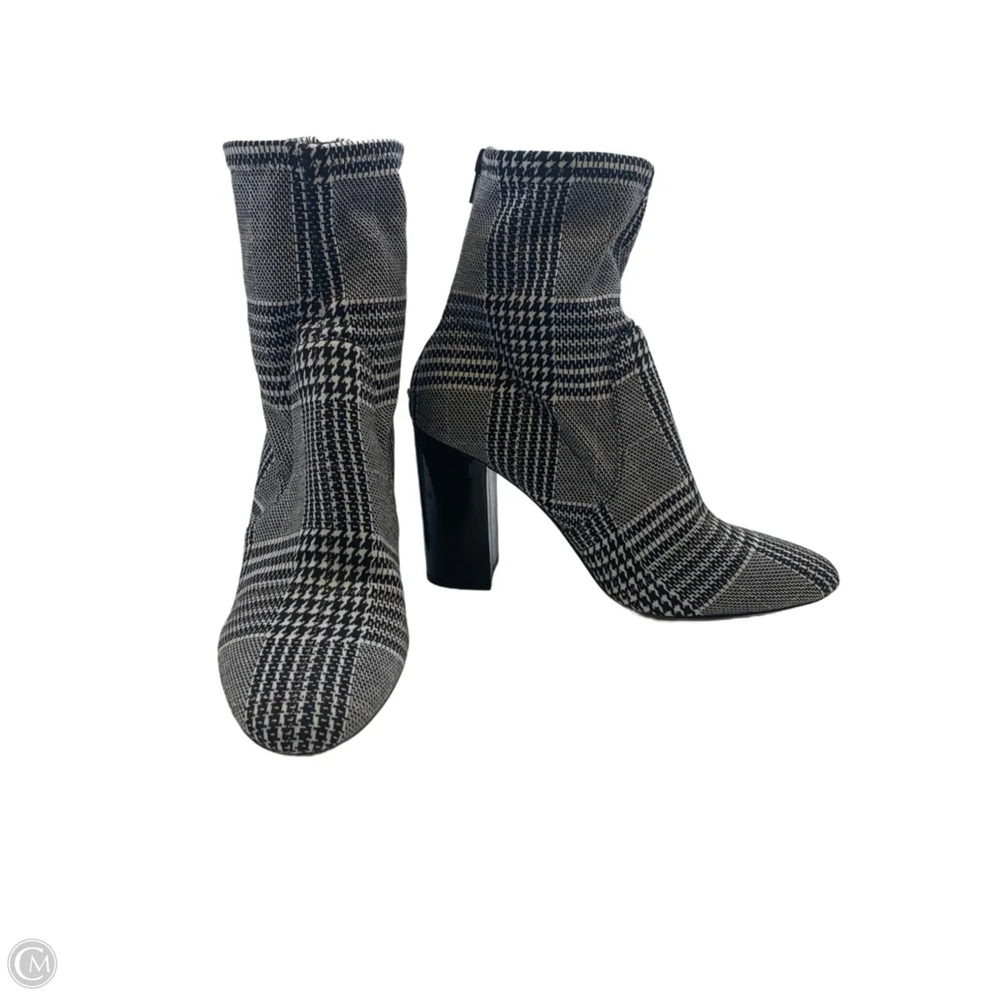 Boots Ankle Heels By Aldo In Black & White, Size: 9