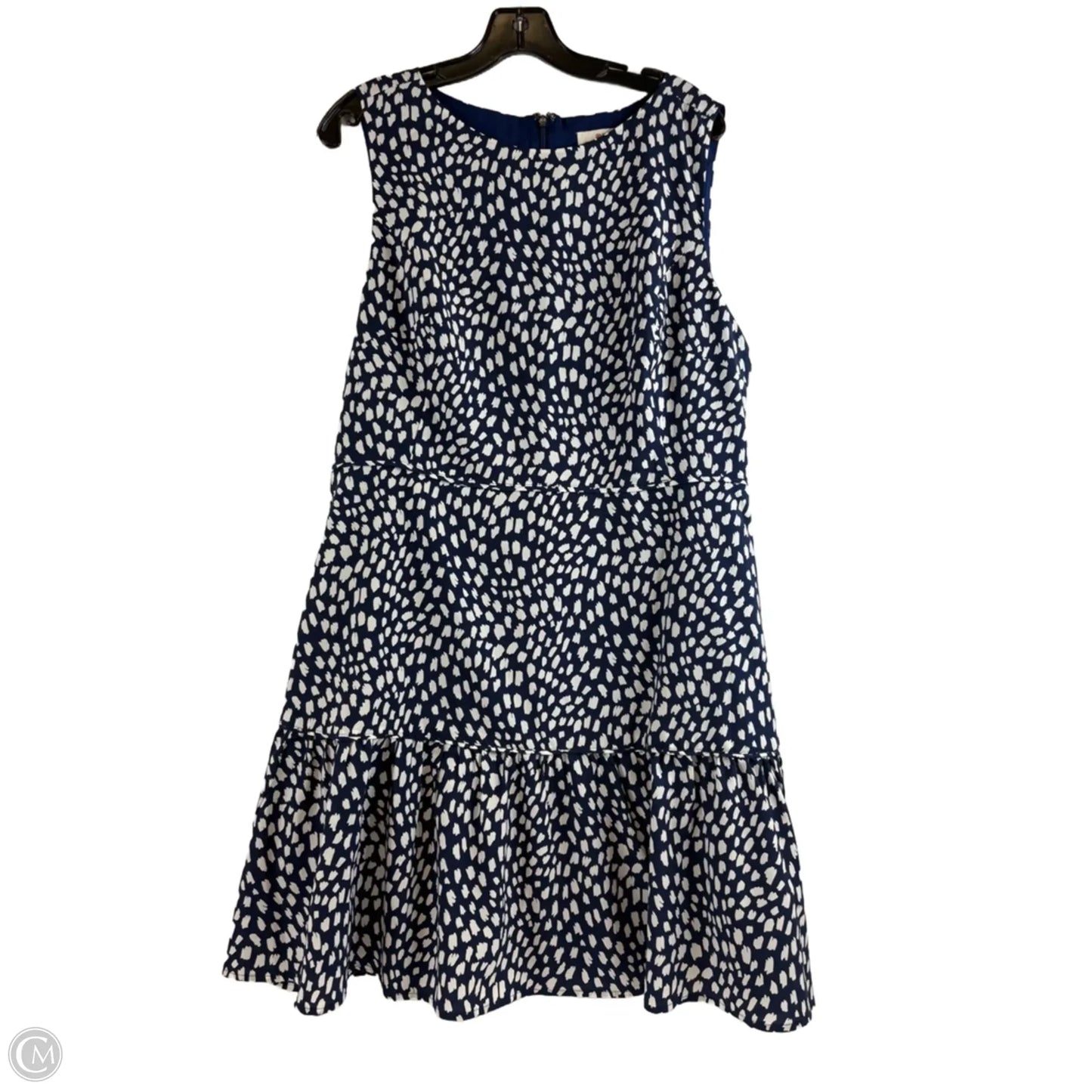 Dress Casual Midi By Vineyard Vines In Blue & White, Size: Xl