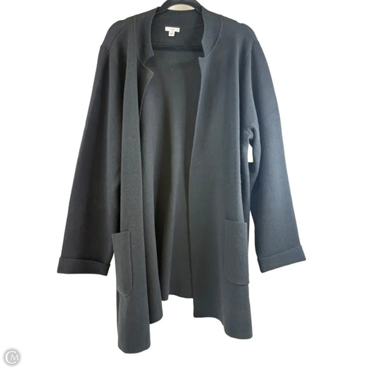 Sweater Cardigan By J. Jill In Black, Size: 2x