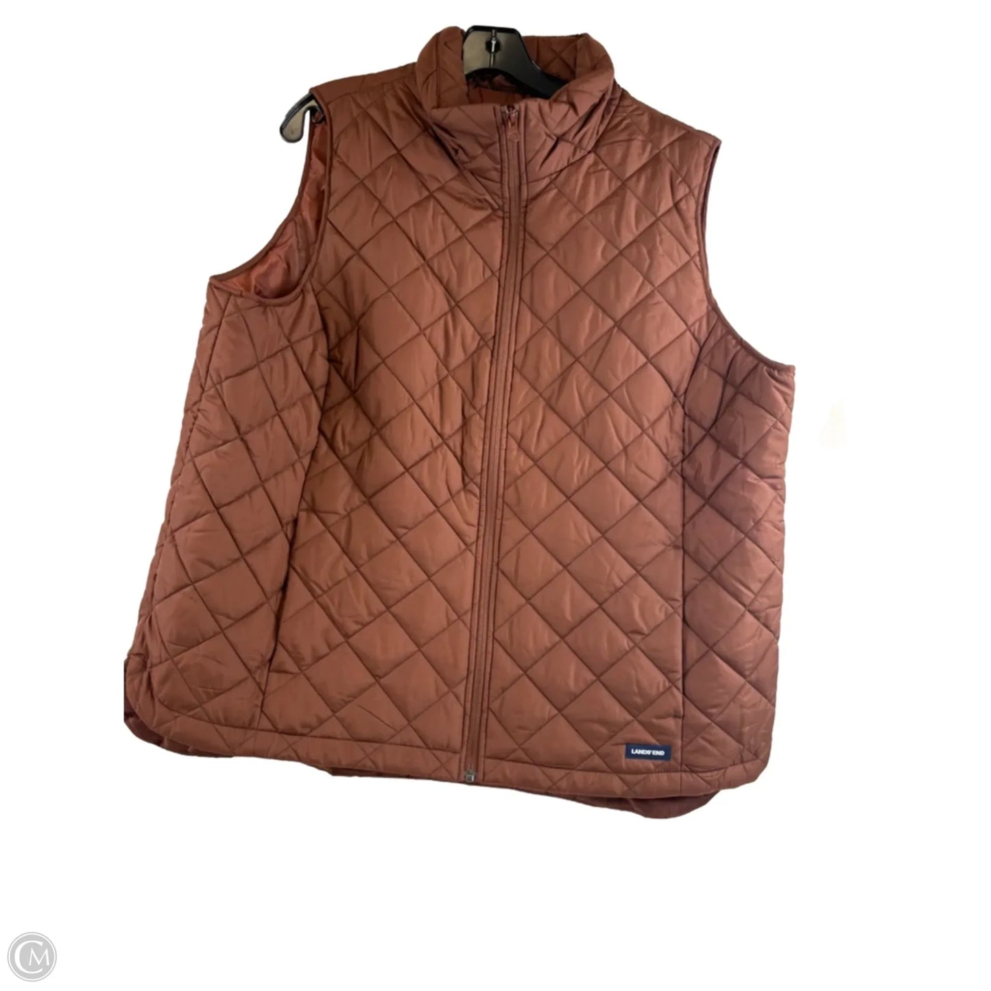 Vest Puffer & Quilted By Lands End In Brown, Size: 1x