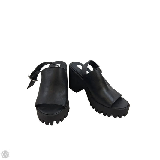 Sandals Heels Block By Steve Madden In Black, Size: 7