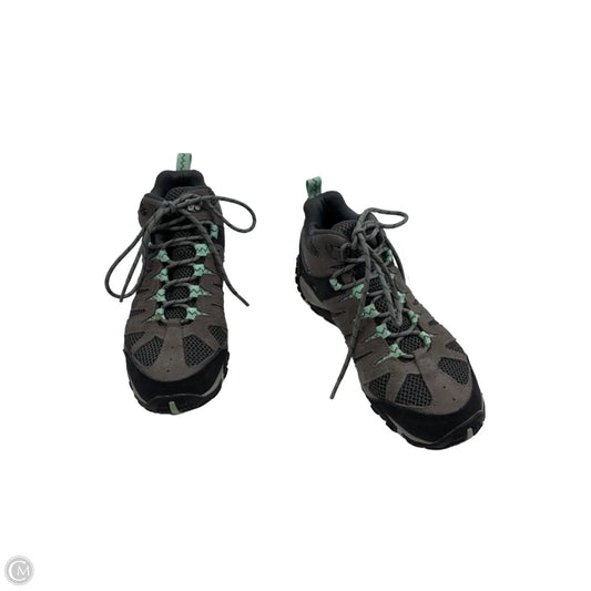 Boots Hiking By Merrell In Black & Grey, Size: 9.5