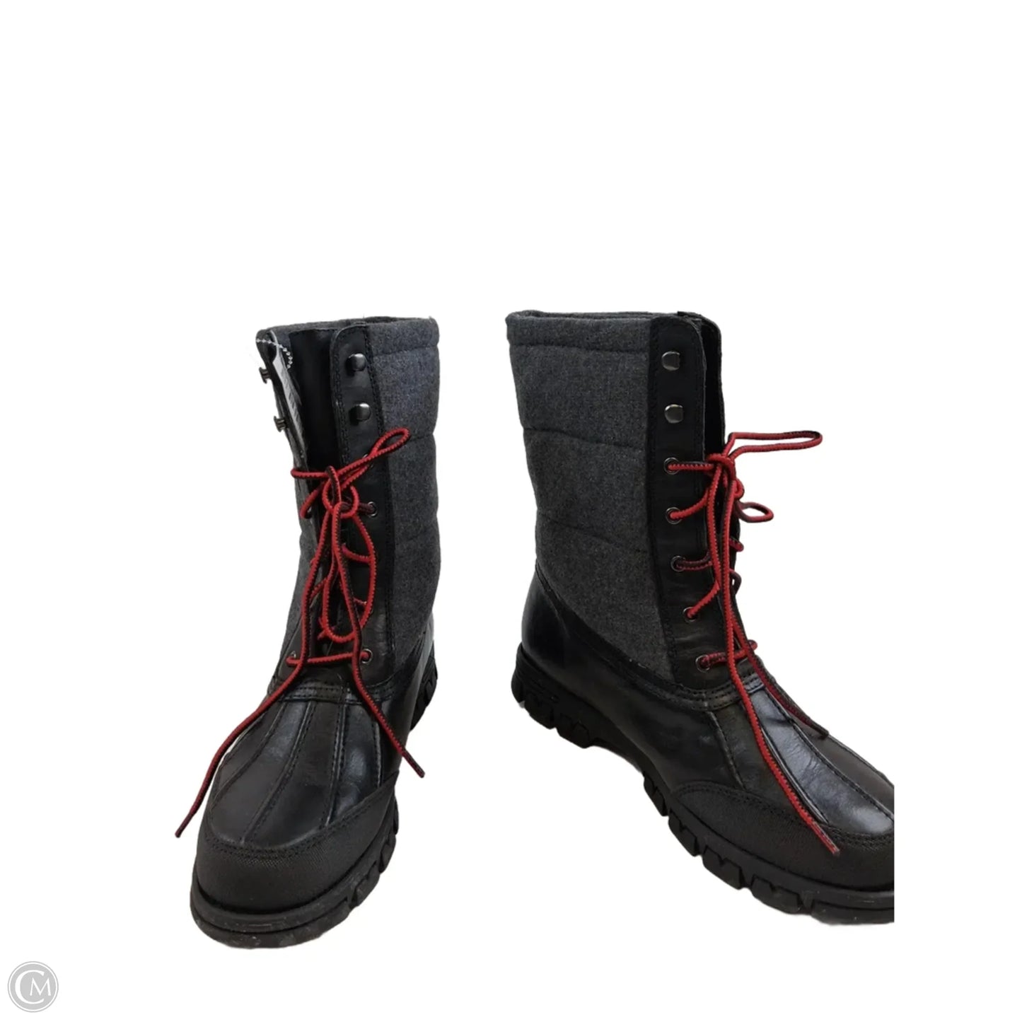 Boots Hiking By Lauren By Ralph Lauren In Black & Red, Size: 9