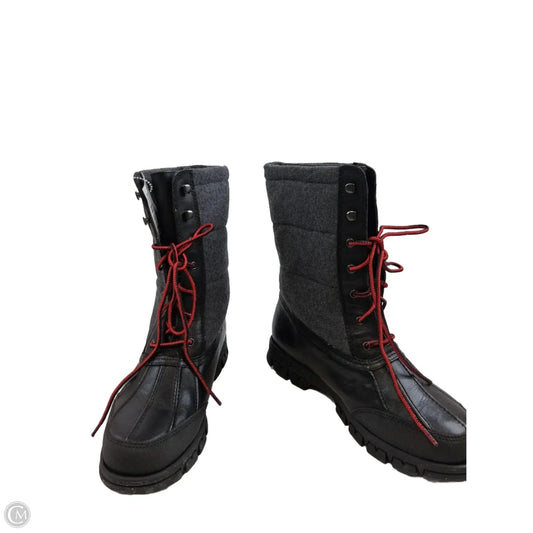 Boots Hiking By Lauren By Ralph Lauren In Black & Red, Size: 9