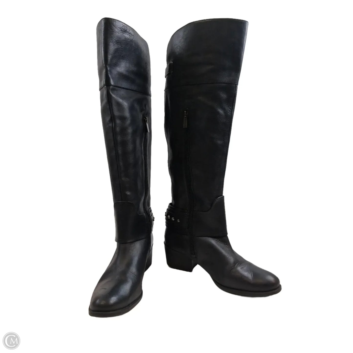 Boots Over-the-knee Heels By Vince Camuto In Black, Size: 10