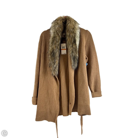 Sweater Cardigan By Michael By Michael Kors In Tan, Size: S